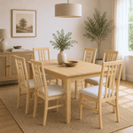 Casa si Gradina - Mobilier - Scaune si fotolii - Scaune - Scaun, stejar sonoma deschis/material crem, SILAS NEW - Infinity.ro