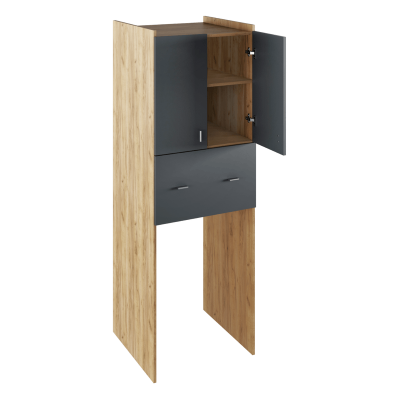 Casa si Gradina - Mobilier - Mobilier baie - Corpuri baie - Dulap adanc deasupra masinii de spalat, stejar artisan/grafit, NATALI TYP 9 - Infinity.ro