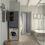Casa si Gradina - Mobilier - Mobilier baie - Corpuri baie - Dulap adanc deasupra masinii de spalat, stejar artisan/grafit, NATALI TYP 9 - Infinity.ro