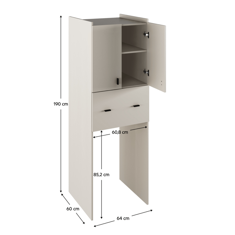 Casa si Gradina - Mobilier - Mobilier baie - Corpuri baie - Dulap adanc deasupra masinii de spalat, casmir, NATALI TYP 9 - Infinity.ro