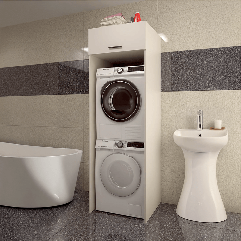 Casa si Gradina - Mobilier - Mobilier baie - Corpuri baie - Dulap deasupra masinii de spalat si uscator, casmir, JERGI - Infinity.ro