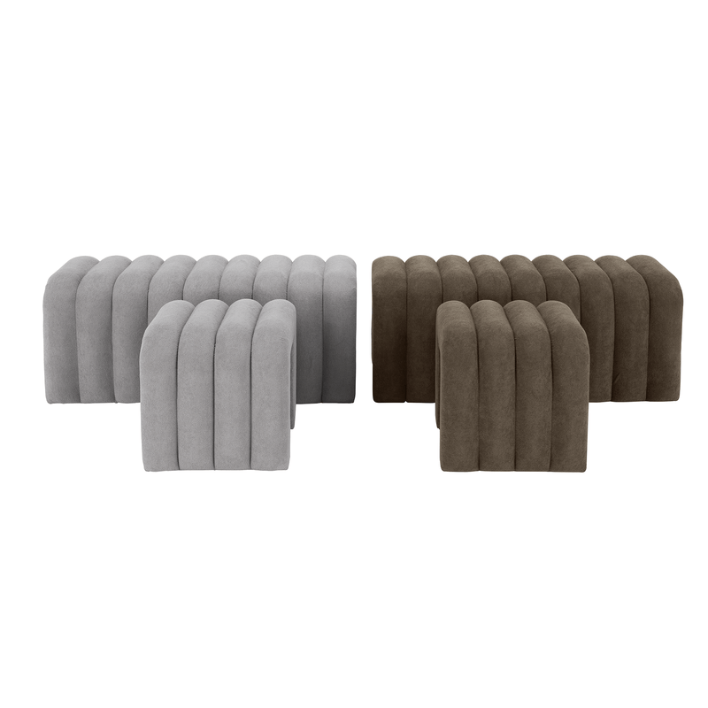 Casa si Gradina - Mobilier - Scaune si fotolii - Tabureti - Taburet de design, tesatura maro, SUNDO - Infinity.ro
