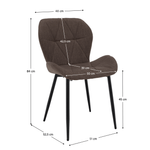 Casa si Gradina - Mobilier - Scaune si fotolii - Scaune - Scaun dining, maro/negru, MAKENA TIP 2 - Infinity.ro