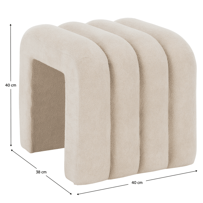 Casa si Gradina - Mobilier - Scaune si fotolii - Tabureti - Taburet de design, tesatura bej, SUNDO - Infinity.ro