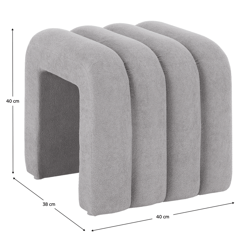 Casa si Gradina - Mobilier - Scaune si fotolii - Tabureti - Taburet de design, tesatura gri, SUNDO - Infinity.ro
