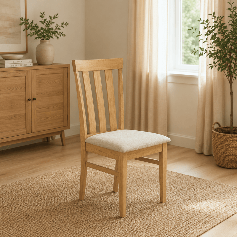 Casa si Gradina - Mobilier - Scaune si fotolii - Scaune - Scaun de sufragerie, stejar deschis/bej, CERNIA - Infinity.ro