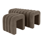 Casa si Gradina - Mobilier - Scaune si fotolii - Tabureti - Taburet de design, tesatura maro, SUNDO - Infinity.ro