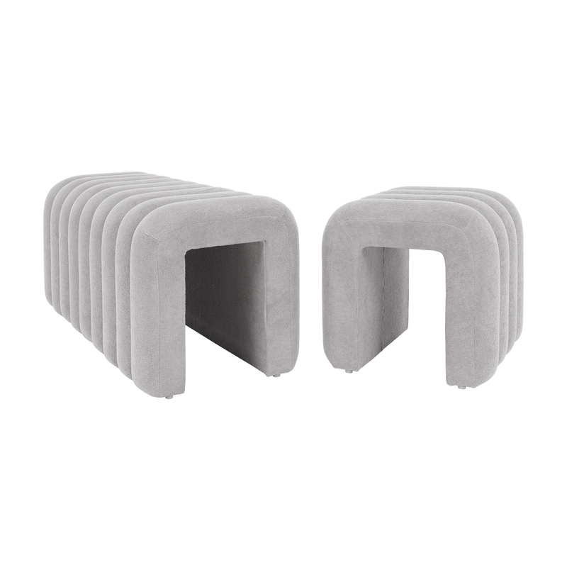 Casa si Gradina - Mobilier - Scaune si fotolii - Tabureti - Taburet de design, tesatura gri, SUNDO - Infinity.ro