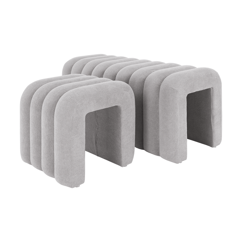 Casa si Gradina - Mobilier - Scaune si fotolii - Tabureti - Taburet de design, tesatura gri, SUNDO - Infinity.ro