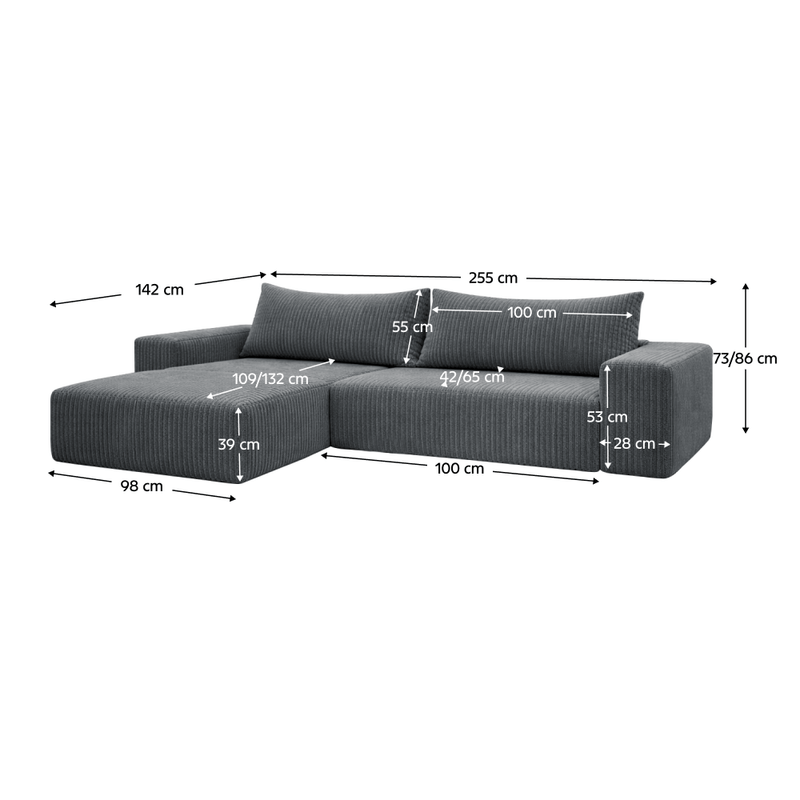Casa si Gradina - Mobilier - Canapele si coltare - Coltare - Set canapea universala, gri, PREMA ROH UNI - Infinity.ro