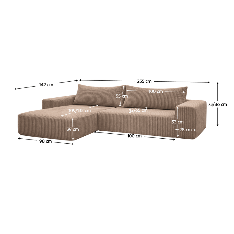 Casa si Gradina - Mobilier - Canapele si coltare - Coltare - Set de canapele universal, gri-maro Taupe, PREMA ROH UNI - Infinity.ro