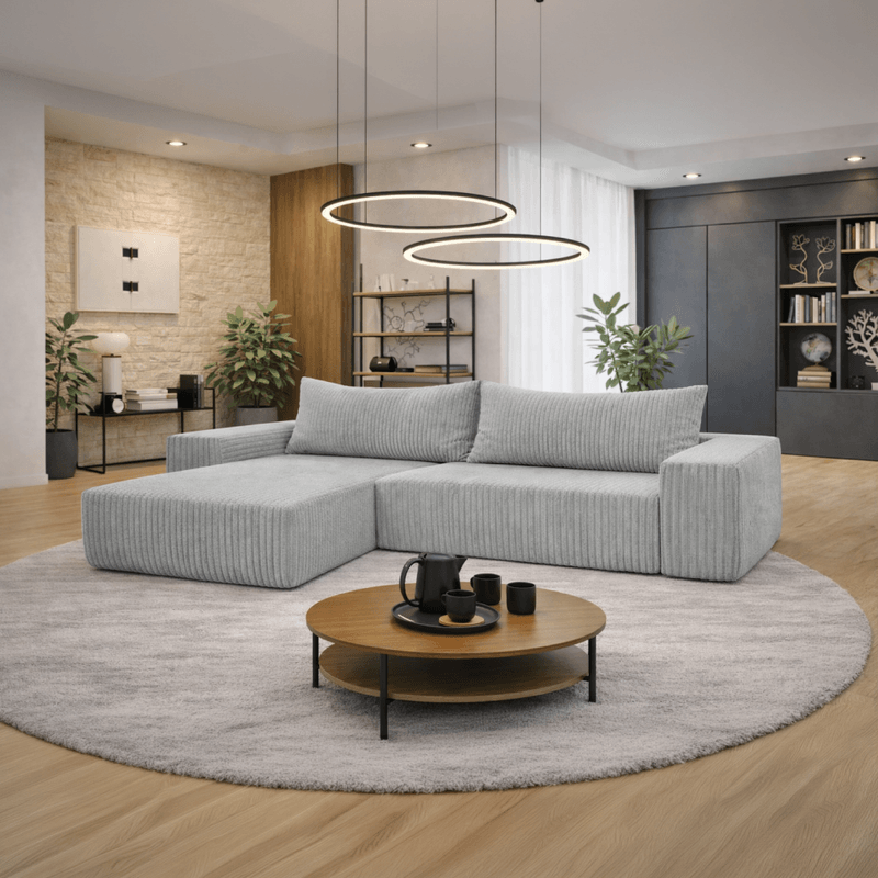 Casa si Gradina - Mobilier - Canapele si coltare - Coltare - Set canapea universala, gri deschis, PREMA ROH UNI - Infinity.ro