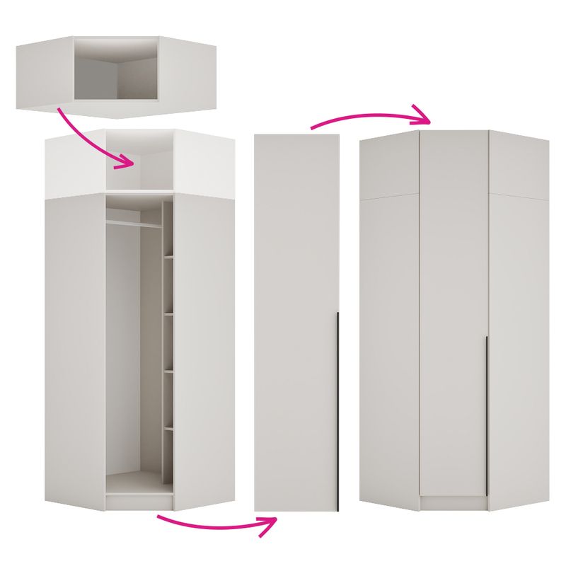 Casa si Gradina - Mobilier - Dulapuri si sifoniere - Dulapuri - Corp extensie de colt, casmir, KREO - Infinity.ro