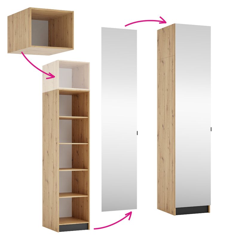 Casa si Gradina - Mobilier - Dulapuri si sifoniere - Dulapuri - Corp extensie 50, stejar artisan, KREO - Infinity.ro