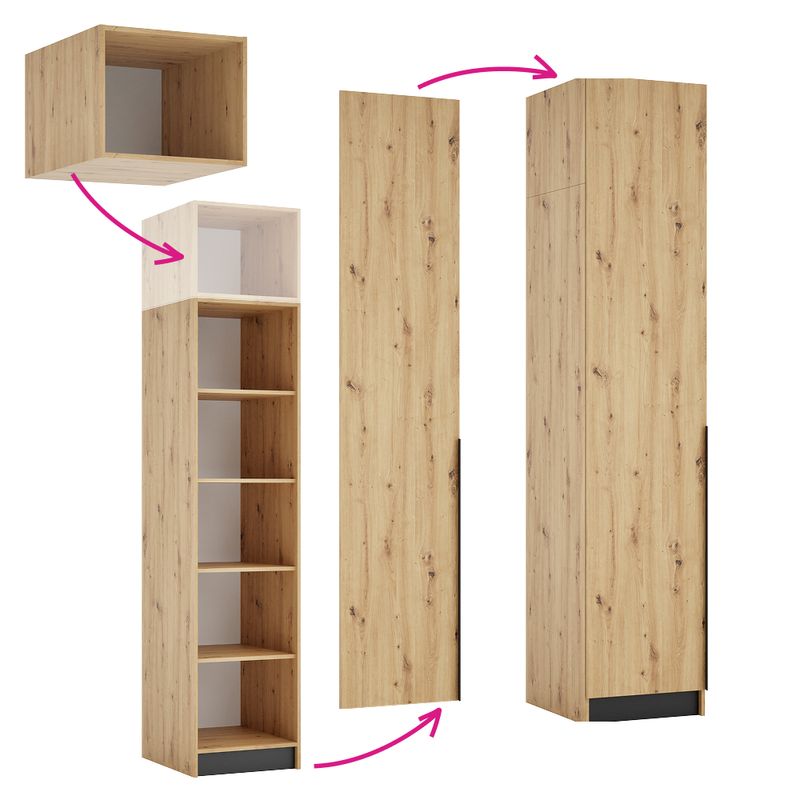 Casa si Gradina - Mobilier - Dulapuri si sifoniere - Dulapuri - Corp extensie 50, stejar artisan, KREO - Infinity.ro