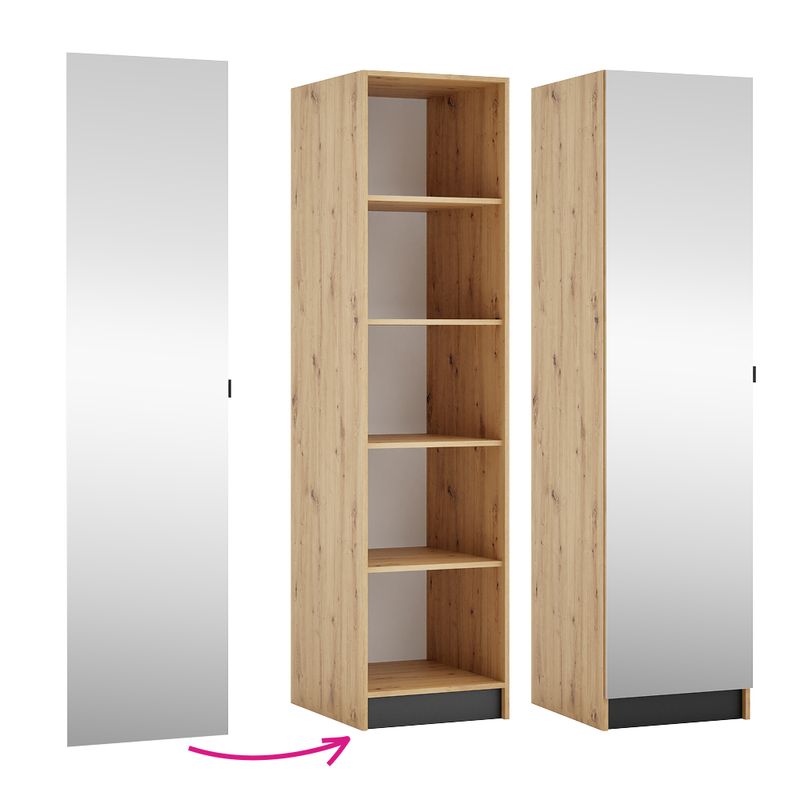 Casa si Gradina - Mobilier - Feronerie si accesorii mobila - Usa joasa cu oglinda 50, stejar artisan, KREO - Infinity.ro