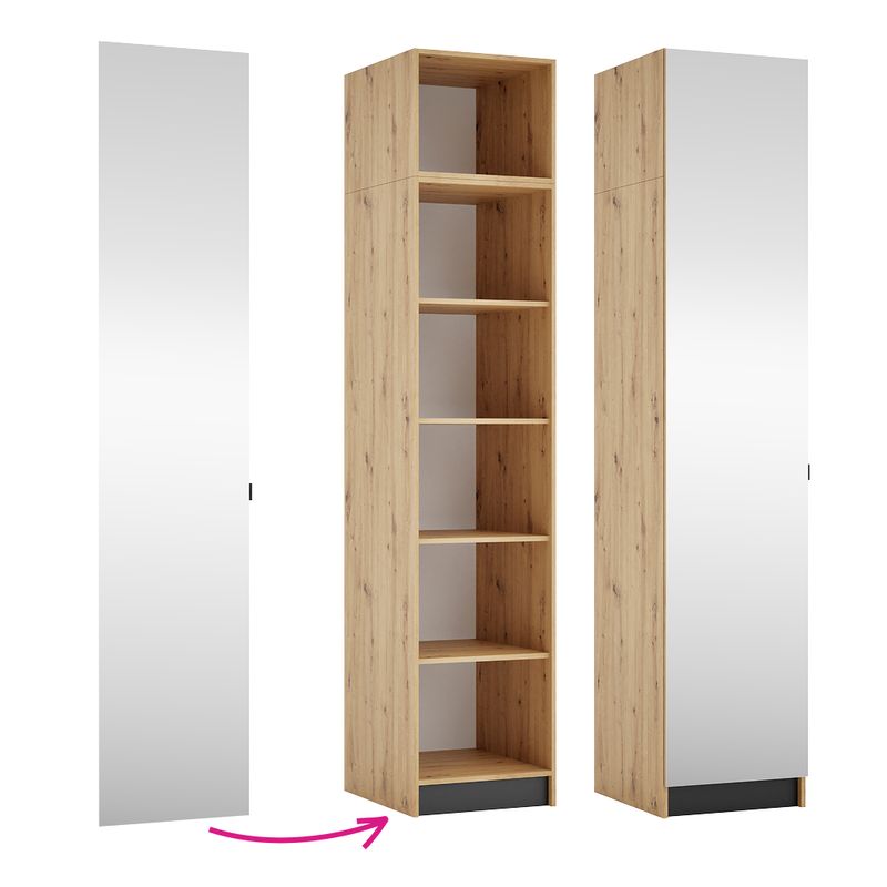 Casa si Gradina - Mobilier - Feronerie si accesorii mobila - Usa inalta cu oglinda 50, stejar artisan, KREO - Infinity.ro