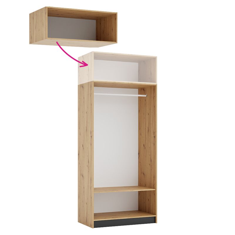 Casa si Gradina - Mobilier - Dulapuri si sifoniere - Dulapuri - Corp extensie 100, stejar artisan, KREO - Infinity.ro