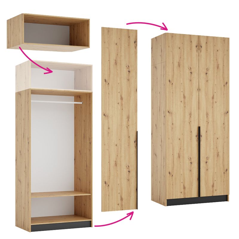 Casa si Gradina - Mobilier - Dulapuri si sifoniere - Dulapuri - Corp extensie 100, stejar artisan, KREO - Infinity.ro