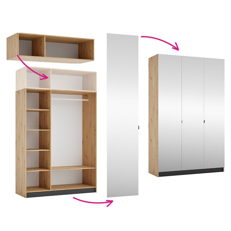 Casa si Gradina - Mobilier - Dulapuri si sifoniere - Dulapuri - Corp extensie 150, stejar artisan, KREO - Infinity.ro