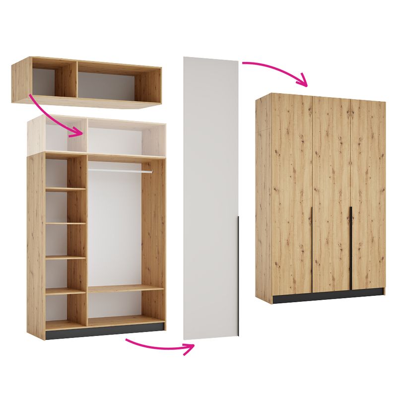 Casa si Gradina - Mobilier - Dulapuri si sifoniere - Dulapuri - Corp extensie 150, stejar artisan, KREO - Infinity.ro