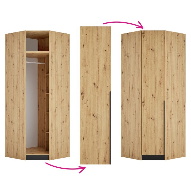 Casa si Gradina - Mobilier - Dulapuri si sifoniere - Dulapuri - Corp extensie de colt, stejar artisan, KREO - Infinity.ro