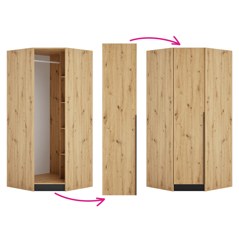 Casa si Gradina - Mobilier - Feronerie si accesorii mobila - Usa de colt joasa, stejar artisan, KREO - Infinity.ro