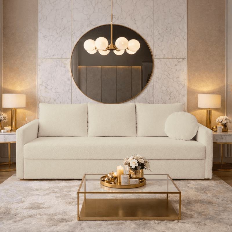 Casa si Gradina - Mobilier - Canapele si coltare - Canapele - Canapea extensibila, crem, ZERUS - Infinity.ro