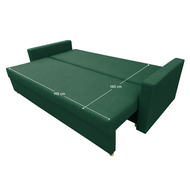Casa si Gradina - Mobilier - Canapele si coltare - Canapele - Canapea extensibila, verde, VALEN - Infinity.ro