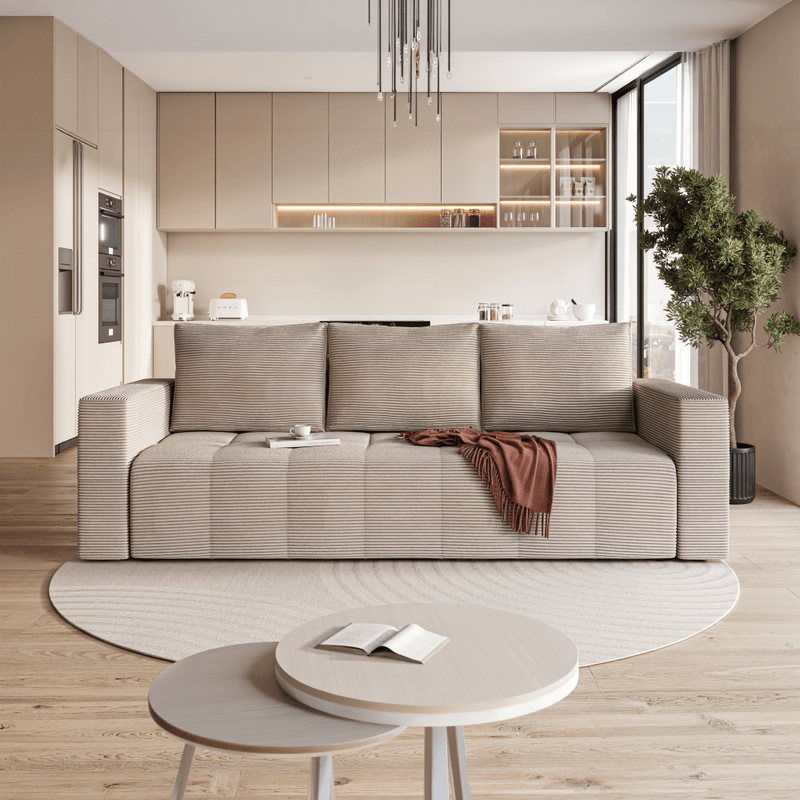 Casa si Gradina - Mobilier - Canapele si coltare - Canapele - Canapea extensibila, bej Taupe, LEONY - Infinity.ro