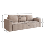 Casa si Gradina - Mobilier - Canapele si coltare - Canapele - Canapea extensibila, bej Taupe, LEONY - Infinity.ro