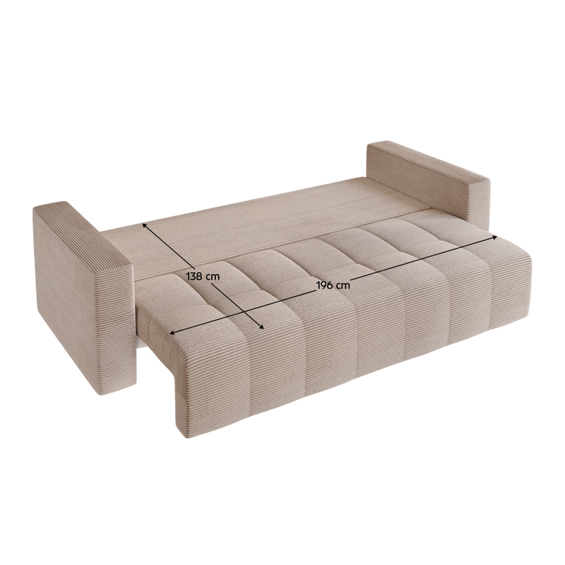 Casa si Gradina - Mobilier - Canapele si coltare - Canapele - Canapea extensibila, bej Taupe, LEONY - Infinity.ro