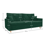 Casa si Gradina - Mobilier - Canapele si coltare - Canapele - Canapea extensibila, verde, VALEN - Infinity.ro
