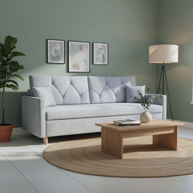 Casa si Gradina - Mobilier - Canapele si coltare - Canapele - Canapea extensibila, gri deschis, VALEN - Infinity.ro