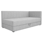 Casa si Gradina - Mobilier - Paturi si accesorii - Paturi - Pat de zi cu spatiu de depozitare, 90x200, gri deschis, LUIZA - Infinity.ro