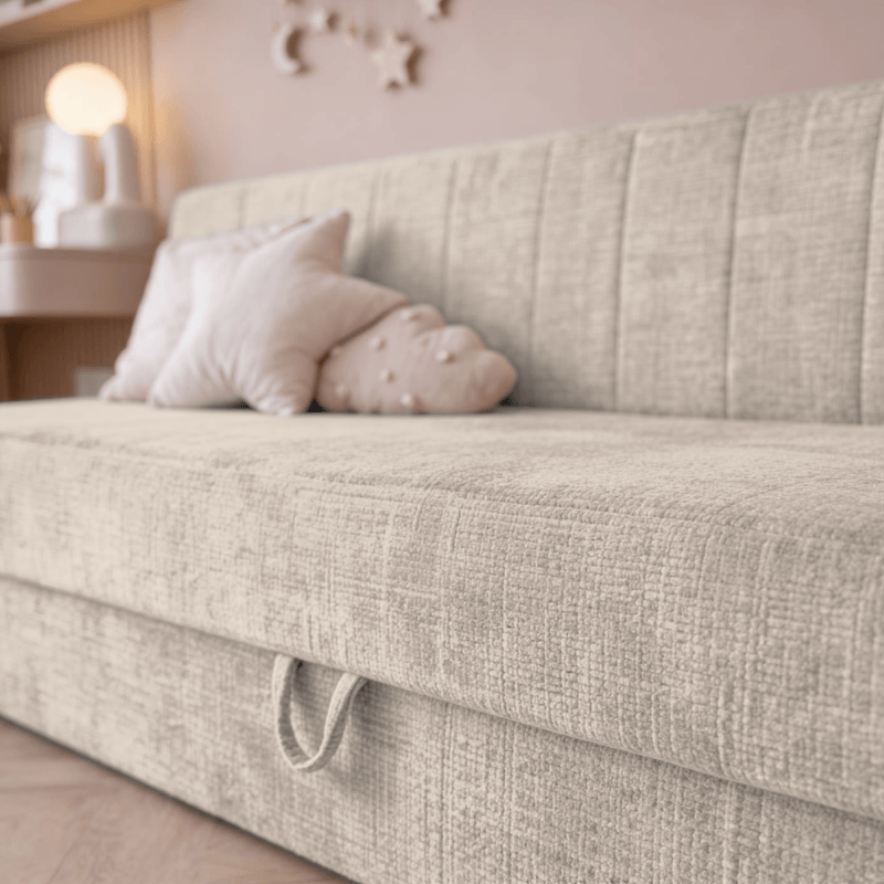 Casa si Gradina - Mobilier - Paturi si accesorii - Paturi - Pat de zi cu spatiu de depozitare, 90x200, bej, LUIZA - Infinity.ro