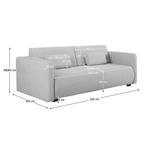 Casa si Gradina - Mobilier - Canapele si coltare - Canapele - Canapea extensibila, gri deschis, ALIBA - Infinity.ro