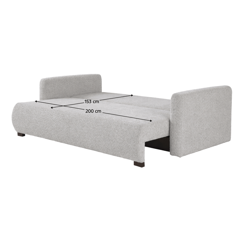 Casa si Gradina - Mobilier - Canapele si coltare - Canapele - Canapea extensibila, gri deschis, ALIBA - Infinity.ro