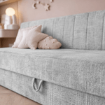 Casa si Gradina - Mobilier - Paturi si accesorii - Paturi - Pat de zi cu spatiu de depozitare, 90x200, gri deschis, LUIZA - Infinity.ro