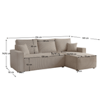 Casa si Gradina - Mobilier - Canapele si coltare - Coltare - Set de canapea universala, gri-bej Taupe, APERO ROH - Infinity.ro