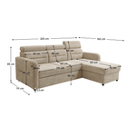 Casa si Gradina - Mobilier - Canapele si coltare - Coltare - Set de canapea universala, bej, GILESA ROH L - Infinity.ro