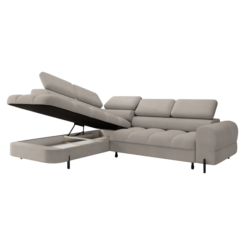 Casa si Gradina - Mobilier - Canapele si coltare - Coltare - Set canapea de colt, bej Taupe, pe stanga, BERON ROH - Infinity.ro