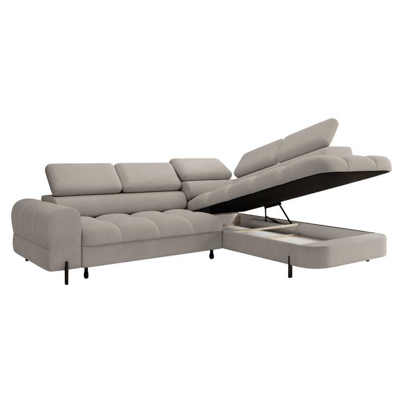 Casa si Gradina - Mobilier - Canapele si coltare - Coltare - Set de canapea de colt, bej Taupe, pe dreapta, BERON ROH - Infinity.ro