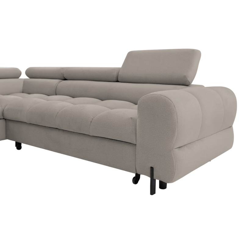 Casa si Gradina - Mobilier - Canapele si coltare - Coltare - Set canapea de colt, bej Taupe, pe stanga, BERON ROH - Infinity.ro