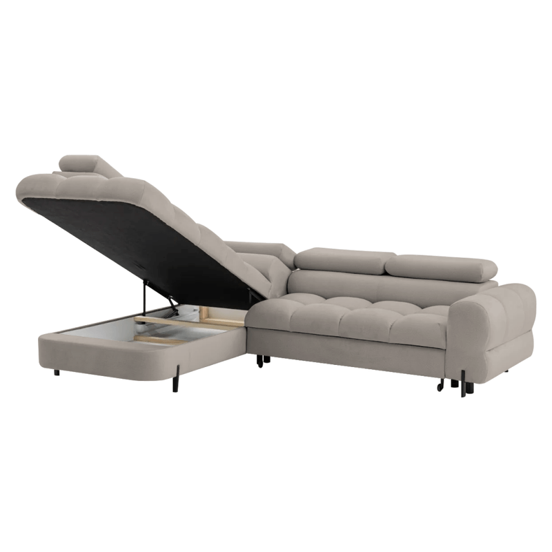 Casa si Gradina - Mobilier - Canapele si coltare - Coltare - Set canapea de colt, bej Taupe, pe stanga, BERON ROH - Infinity.ro