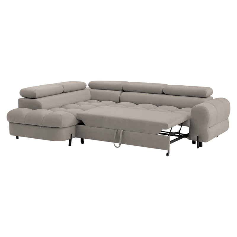 Casa si Gradina - Mobilier - Canapele si coltare - Coltare - Set canapea de colt, bej Taupe, pe stanga, BERON ROH - Infinity.ro