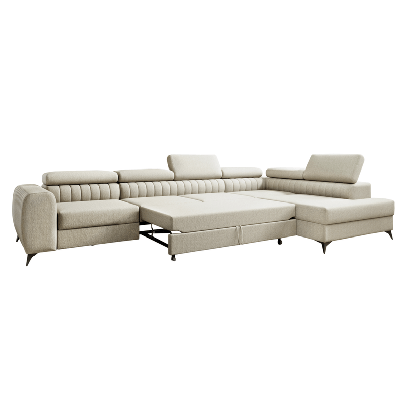 Casa si Gradina - Mobilier - Canapele si coltare - Coltare - Set de canapea de colt, crem, pe dreapta, PONTI MAXI ROH - Infinity.ro