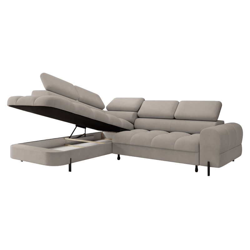 Casa si Gradina - Mobilier - Canapele si coltare - Coltare - Set canapea de colt, bej Taupe, pe stanga, BERON ROH - Infinity.ro