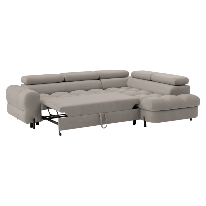 Casa si Gradina - Mobilier - Canapele si coltare - Coltare - Set de canapea de colt, bej Taupe, pe dreapta, BERON ROH - Infinity.ro