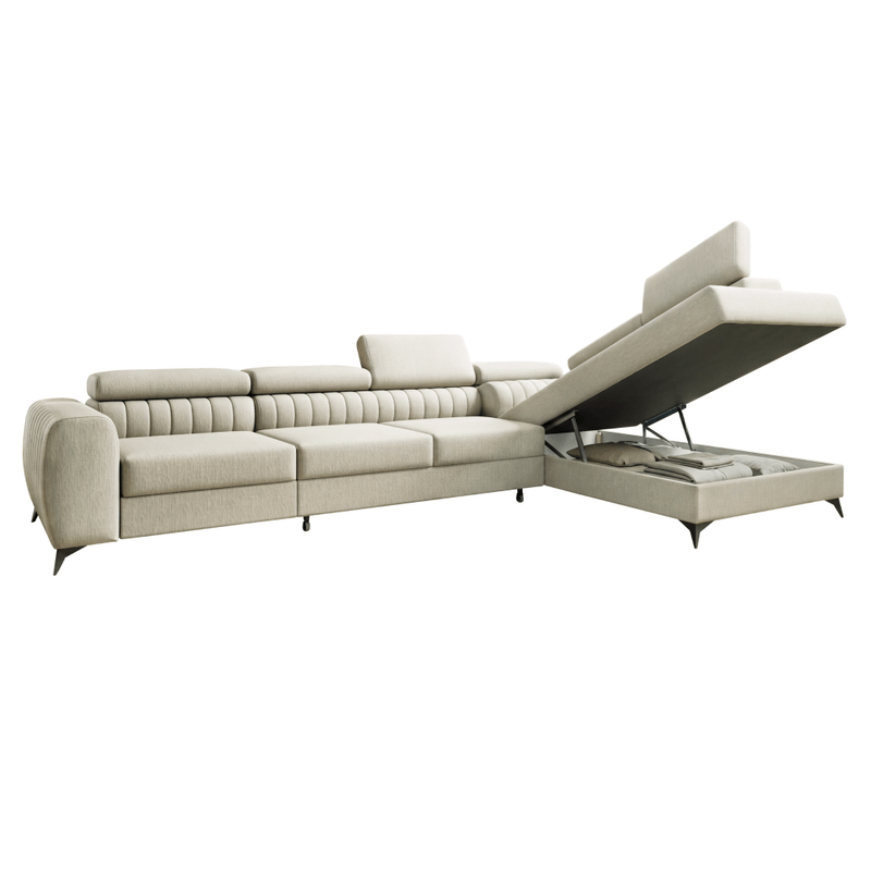 Casa si Gradina - Mobilier - Canapele si coltare - Coltare - Set de canapea de colt, crem, pe dreapta, PONTI MAXI ROH - Infinity.ro